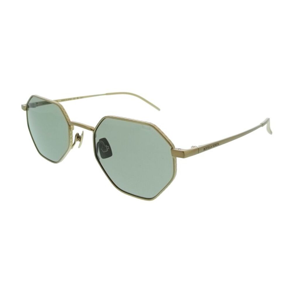 Bottega Veneta BV1471S-003 Bronze Geometric Slim Metal Unisex Sunglasses
